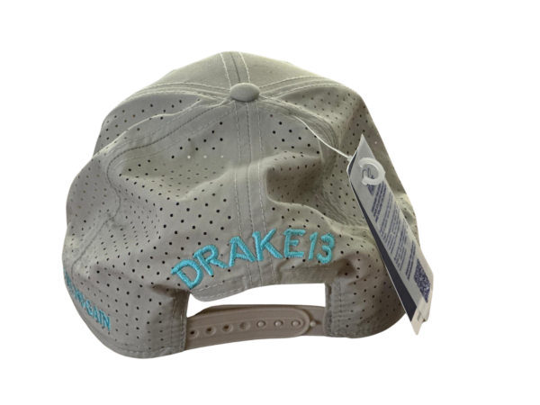 Gorra “No pain, no gain”, beige y turquesa
