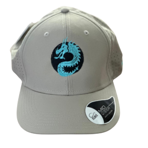 Gorra “No pain, no gain”, beige y turquesa